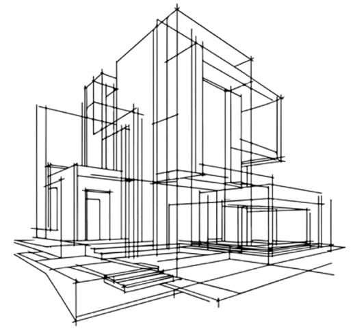 dibujo estructura edificio